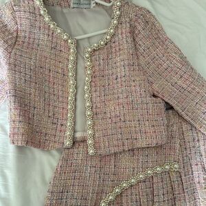 Pink Tweed Set